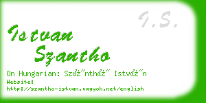 istvan szantho business card